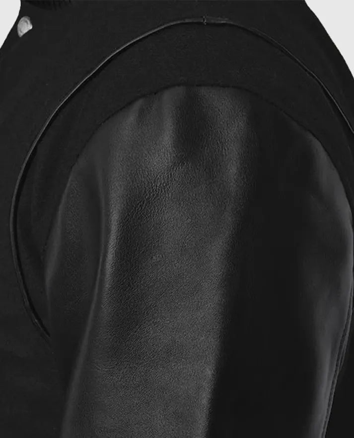 Men's Black Noir Varsity Jacket