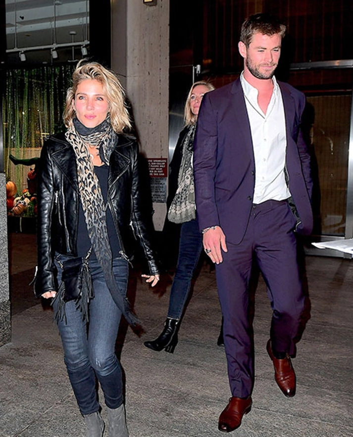 Elsa Pataky Biker Leather Jacket