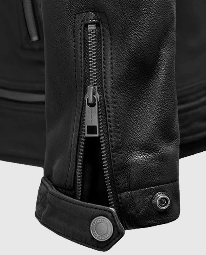 Men's Ironwood Black Biker Leather Jacket