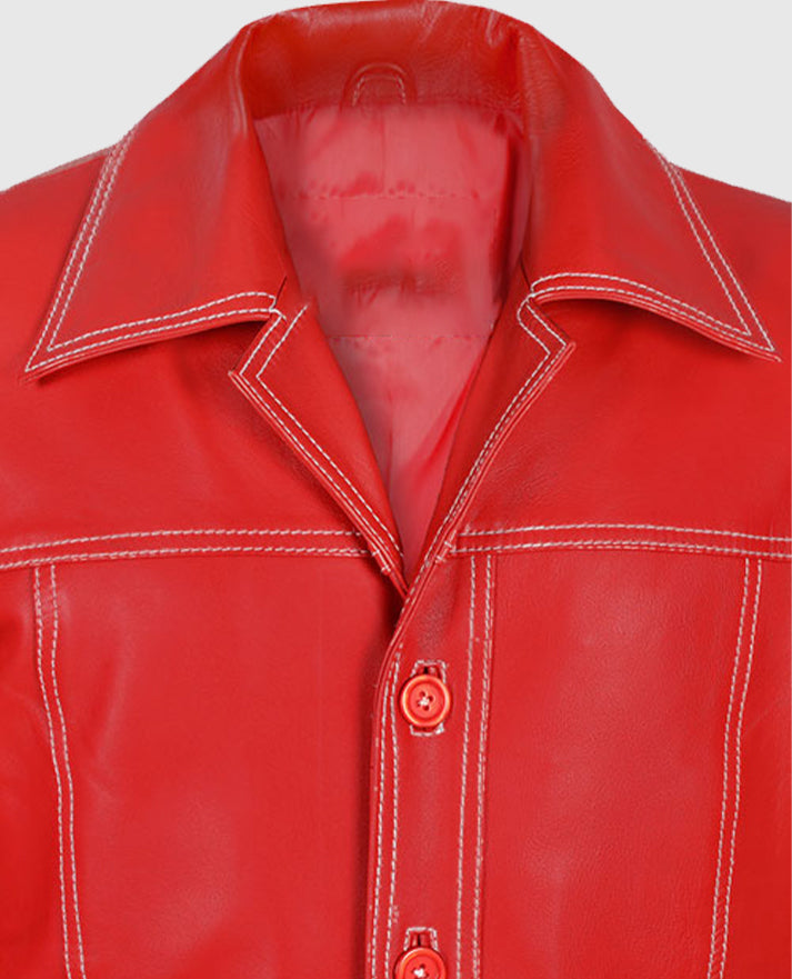 Brad Pitt Fight Club Leather Jacket