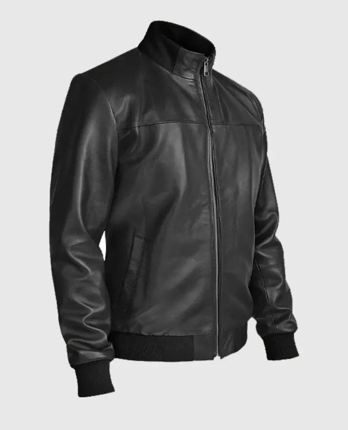 Richard Madden Black Leather Jacket