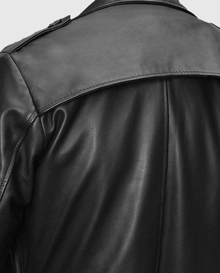 Samuel L. Jackson Shaft Leather Long Coat