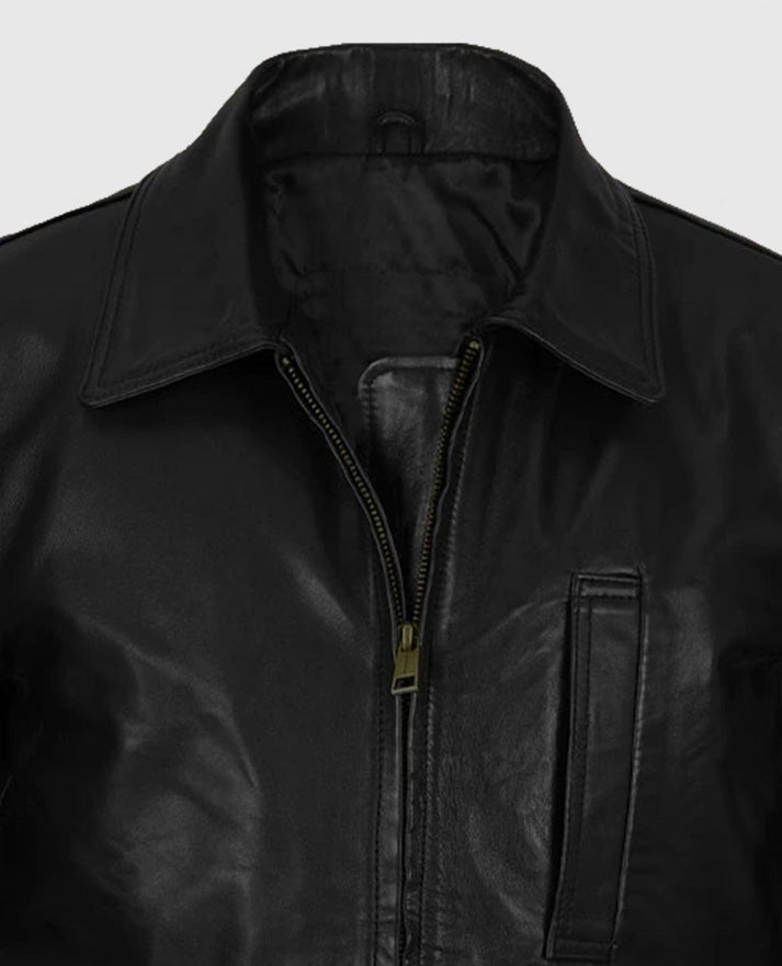 John Cho Black Leather Jacket