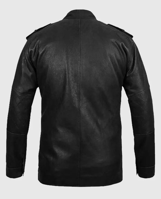 Men Black Motorcycle leather Jacket