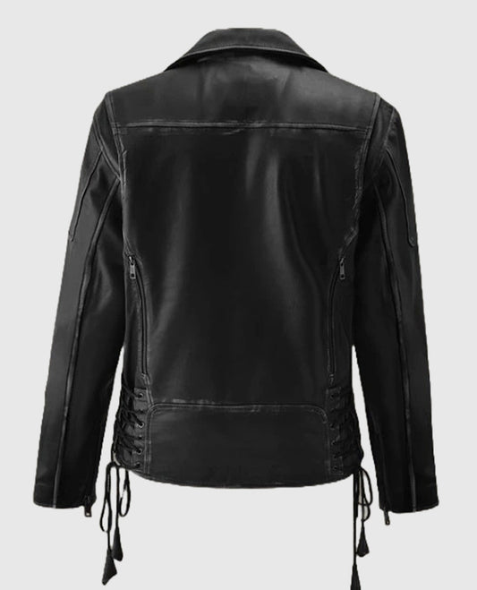 Men's Street Style Black Biker Leather Jacket