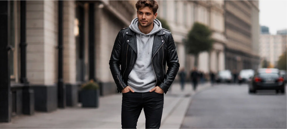 How to Style a Leather Jacket with a Hoodie