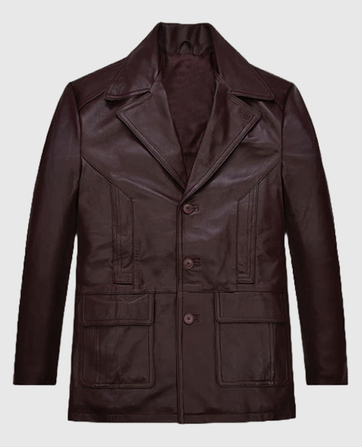 Men's Maroon Leather Jackets