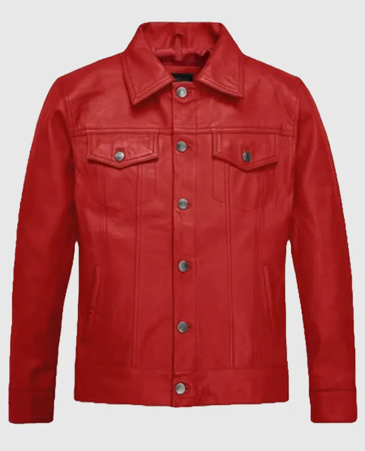 Men's Red Leather Jackets