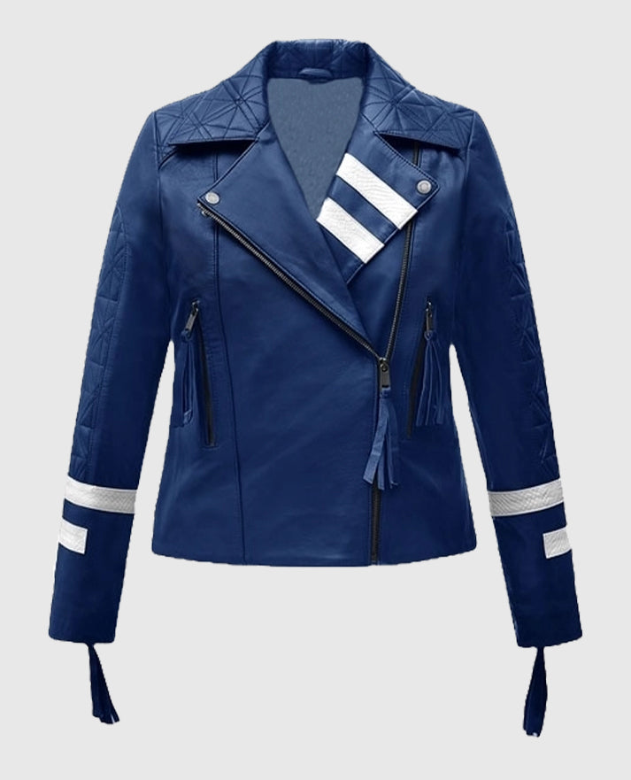 Women's Blue Leather Jackets