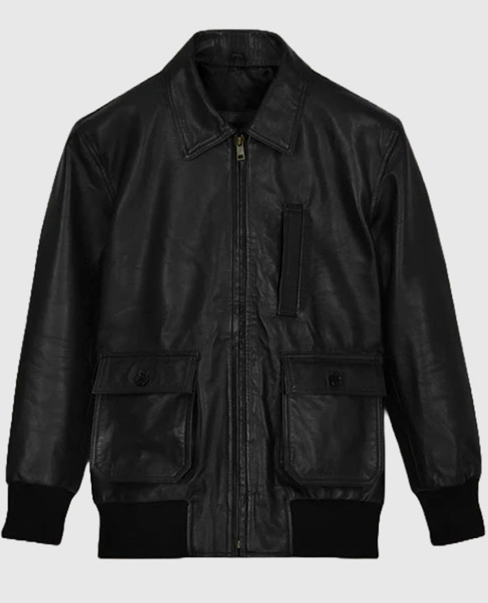 John Cho Black Leather Jacket