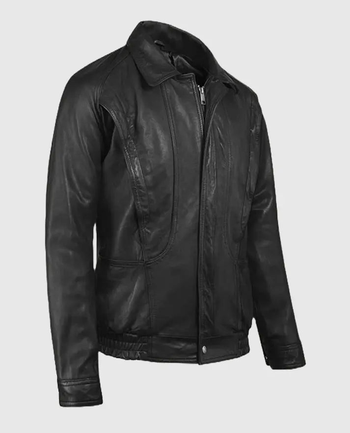 Men's Vintage Bomber Leather Jacket