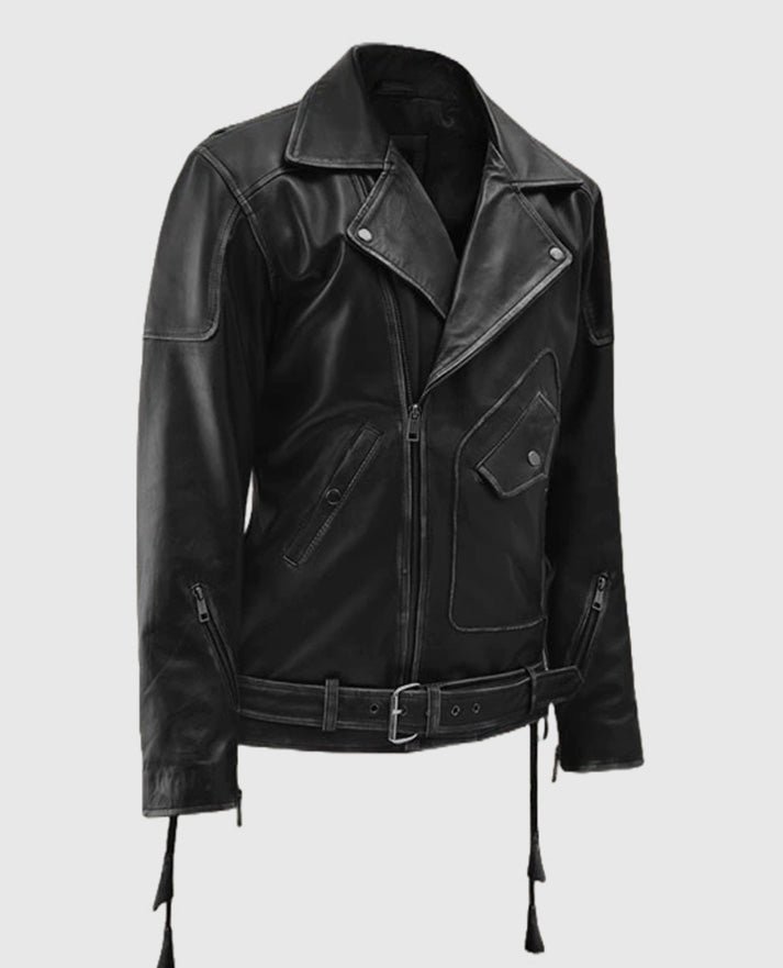 Men's Street Style Biker Leather Jacket