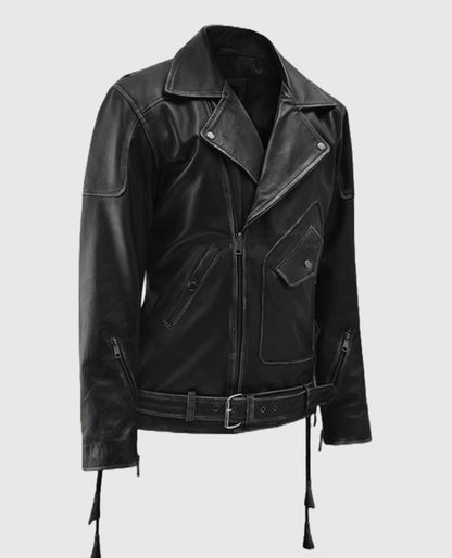 Men's Street Style Biker Leather Jacket