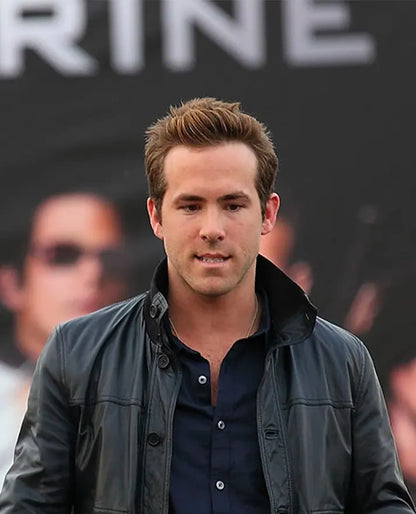 Ryan Reynolds Black Bomber Jacket