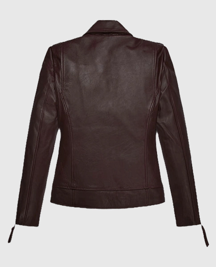 Women's Burgundy Teenage Mutant Ninja Turtles 2 Megan Fox Jacket