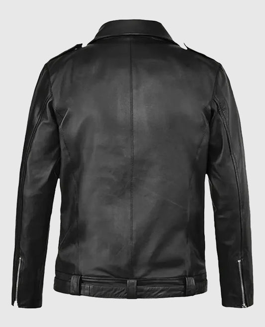 Negan Walking Dead Black Biker Leather Jacket