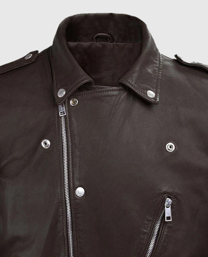 Men's Beast Brown Biker Style Leather Jacket