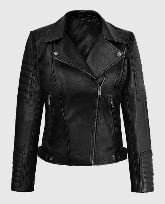 Victoria Justice biker Leather Jacket