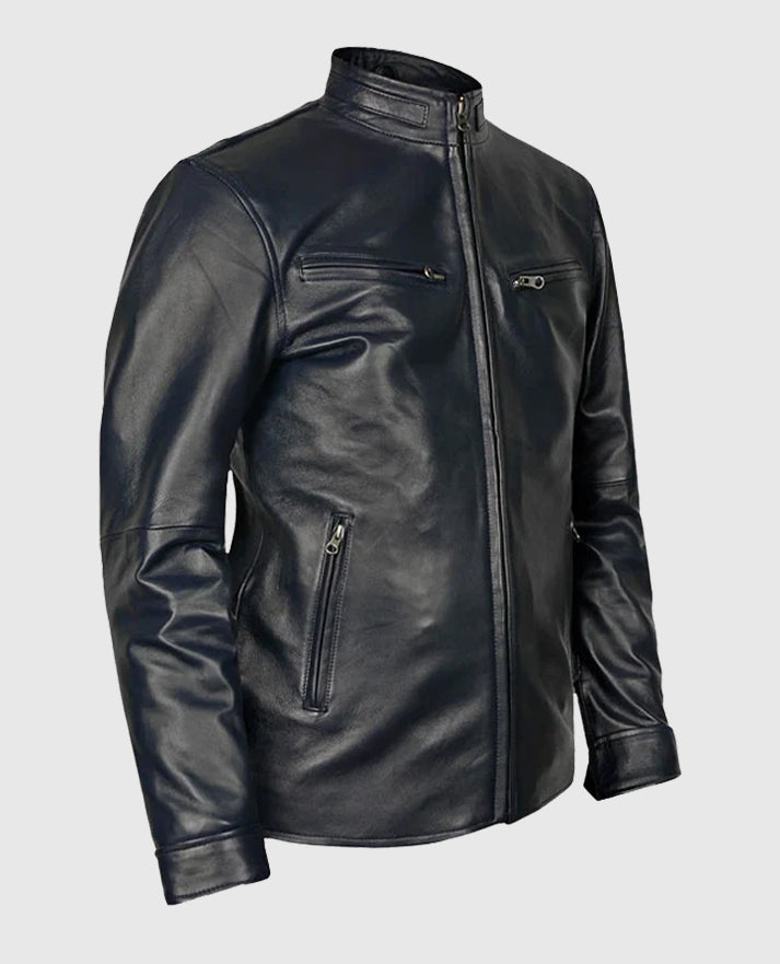 Vin Diesel Fast And Furious 6 Blue Leather Jacket