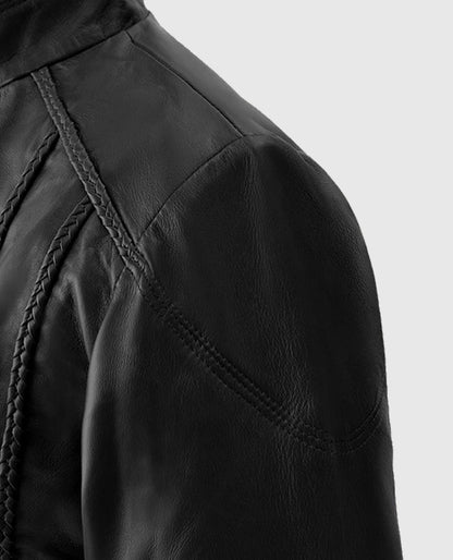 Women's Clova Cafe Racer Leather Jacket