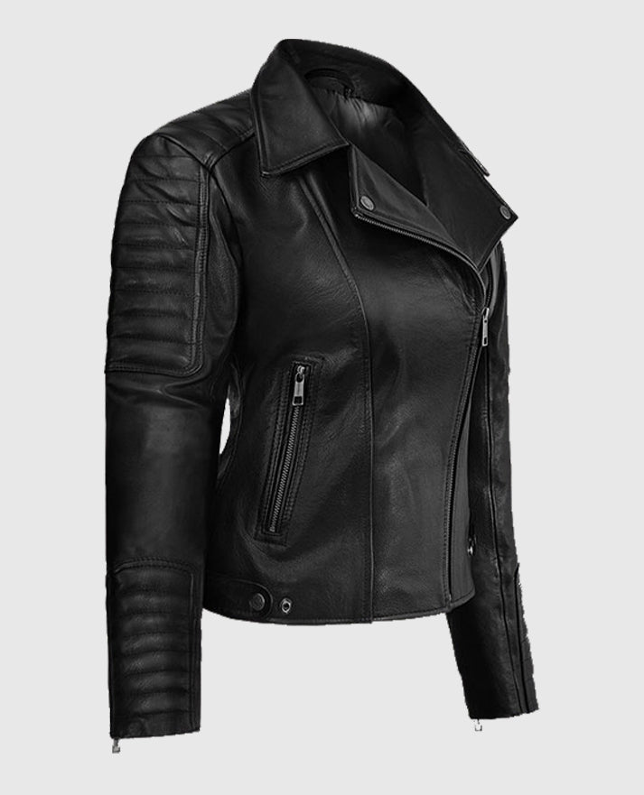 Victoria Justice biker Leather Jacket