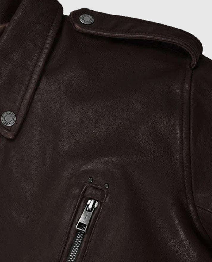 Men's Falcon Brown Rider Leather Jacket