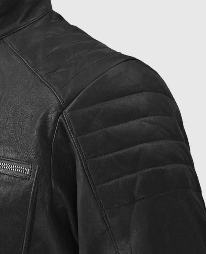 Men's Firefly Moto Black Biker Leather Jacket