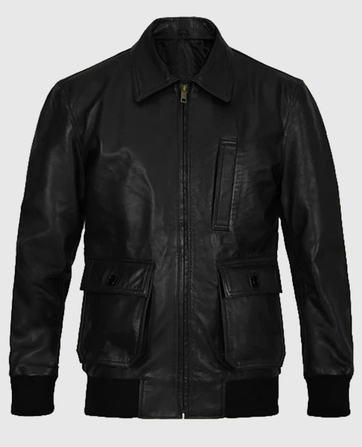 John Cho Black Leather Jacket