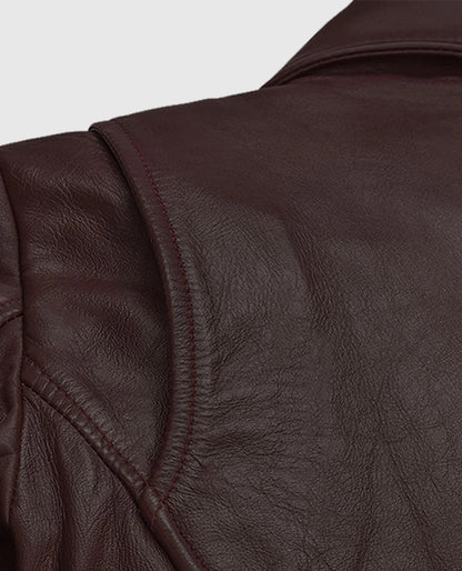 Women's Burgundy Teenage Mutant Ninja Turtles 2 Megan Fox Jacket