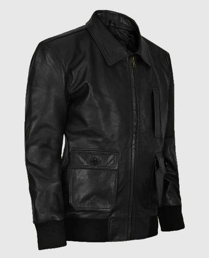John Cho Black Leather Jacket