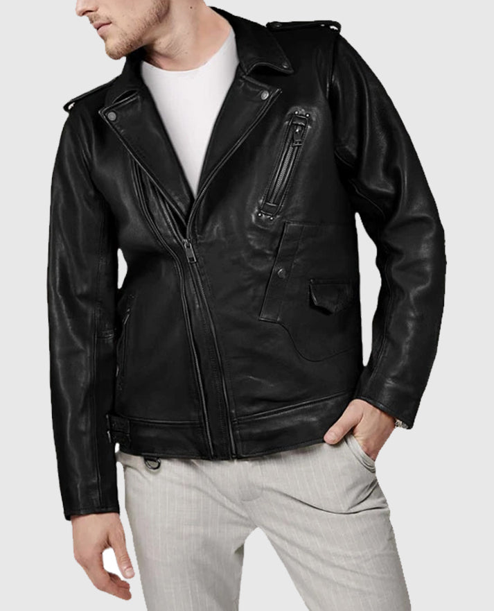 Men's Falcon Black Rider Leather Jacket