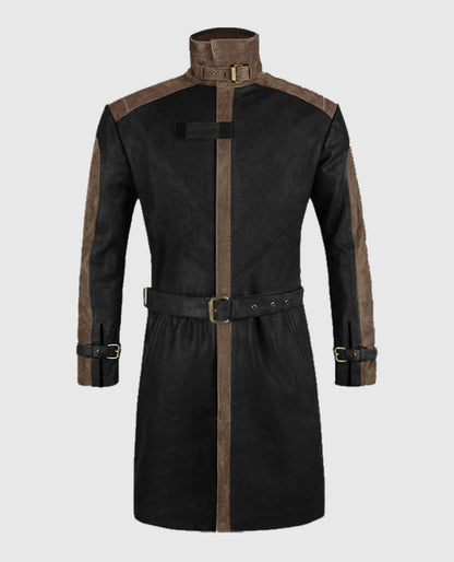 Aiden Pearce Watch Dog Leather Trench Long Coat