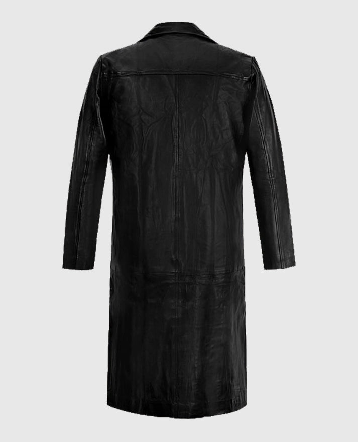 Al Pacino Insomnia Leather Trench Long Coat