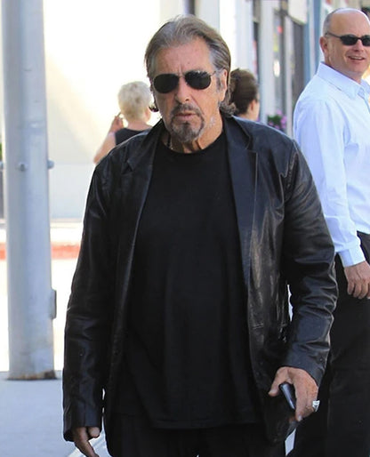 Al Pacino Leather black Blazer