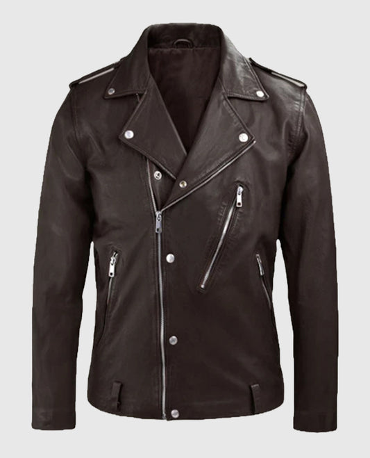 Beast Brown Biker Style Leather Jacket for Men
