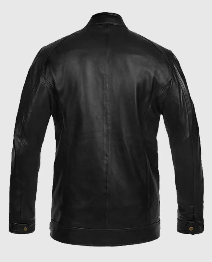 Black Moto Leather Jacket for Men