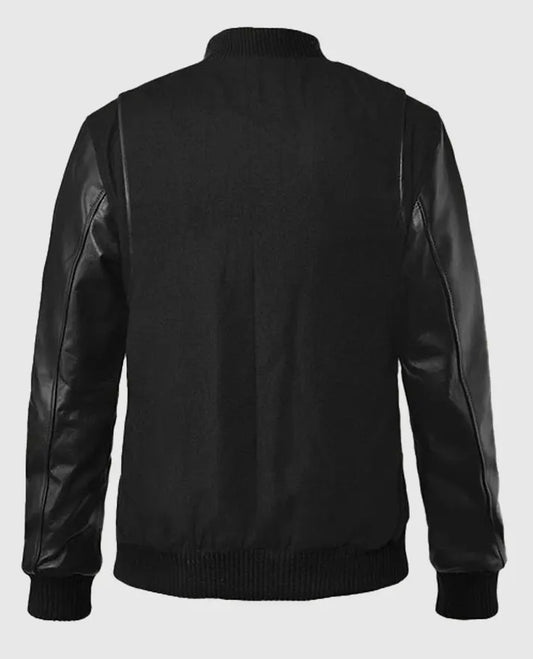 Black Noir Varsity Jacket for Men
