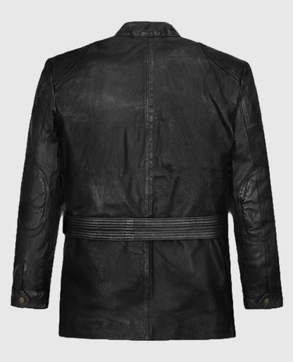 Brad Pitt Benjamin Button Black Leather Jacket