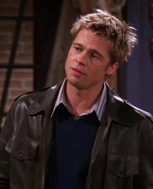 Brad Pitt Friends Season 8 Leather Jacket