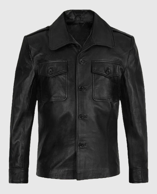 Brad Pitt Friends Season 8 black Leather Jacket