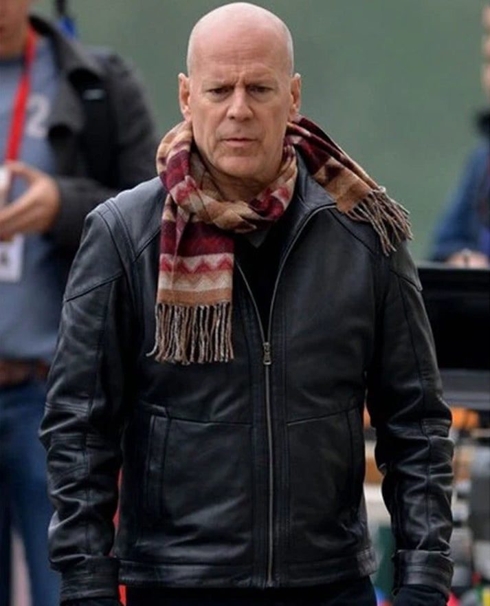 Bruce Willis Red 2 Leather Jacket