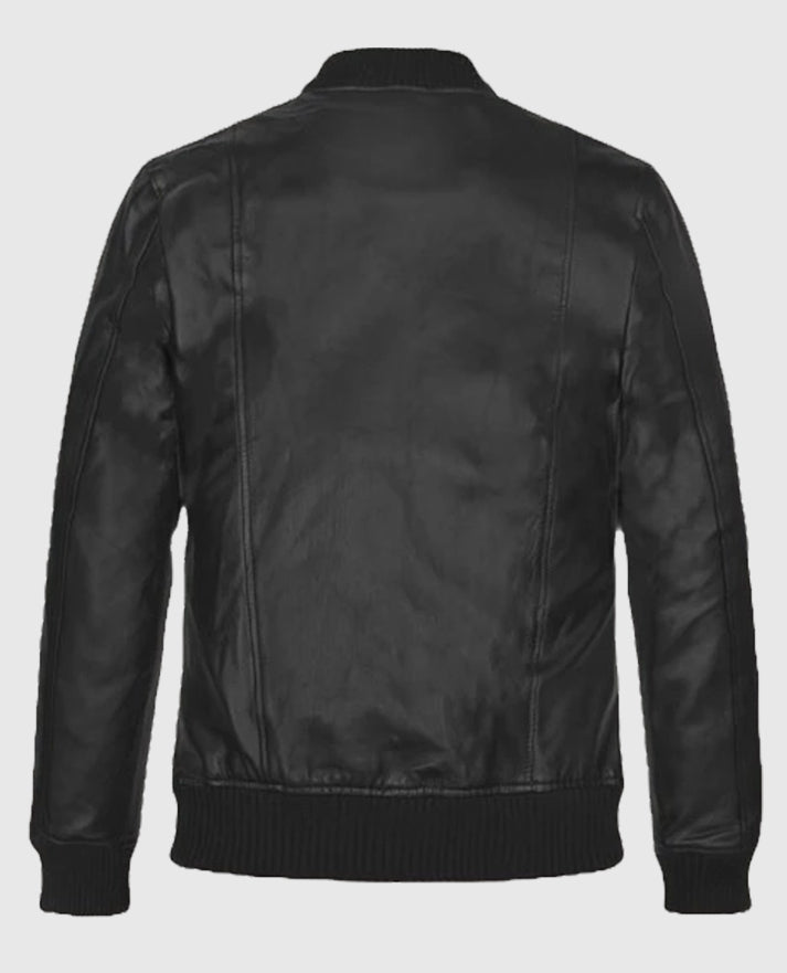 Chris Evans Leather Black Jacket