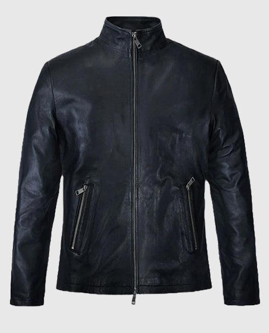 Chris Pratt Black Leather Jacket