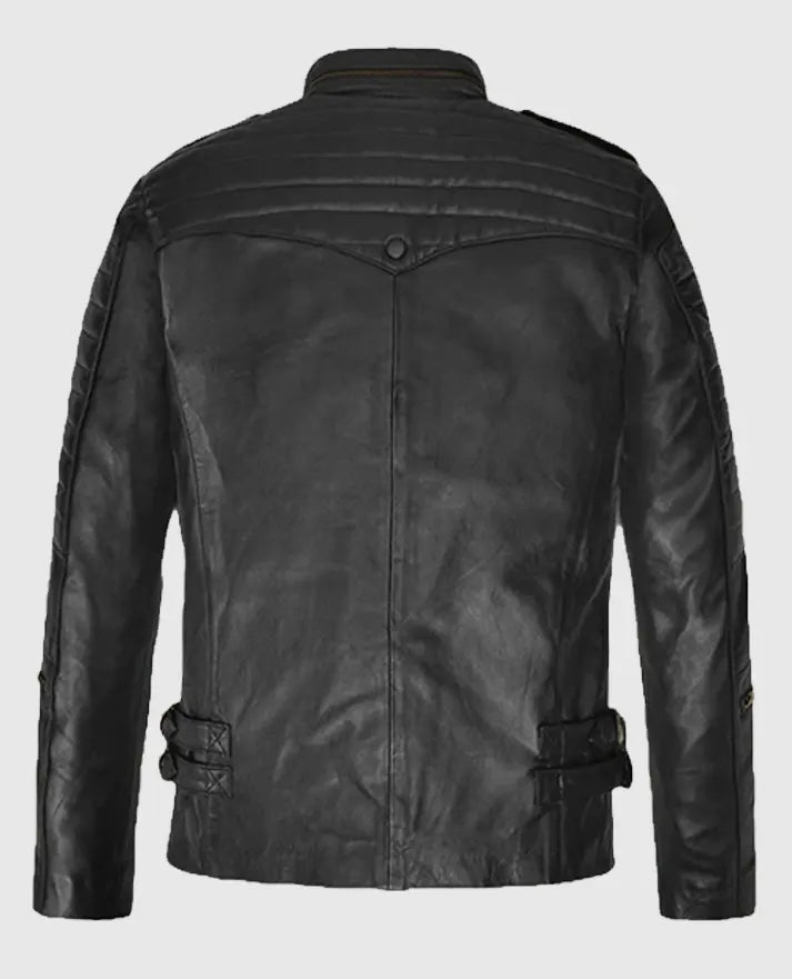Classic Black Leather Jacket for Men 
