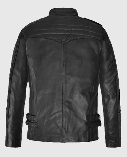 Classic Black Leather Jacket for Men 