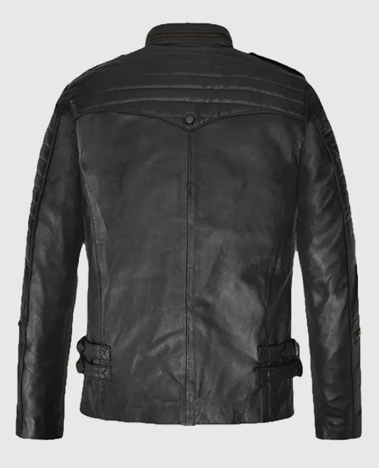 Classic Black Leather Jacket for Men 