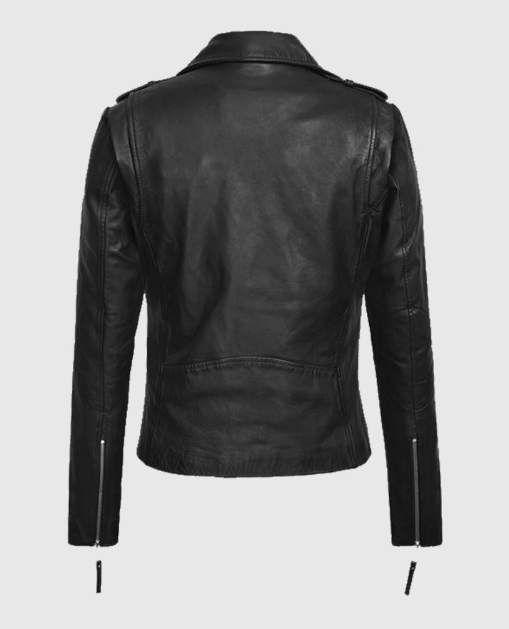 Elsa Pataky Biker Black Leather Jacket