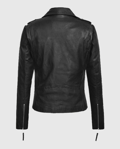 Elsa Pataky Biker Black Leather Jacket