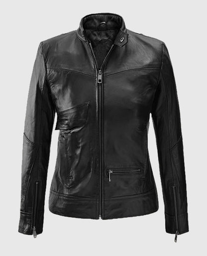 Elsa Pataky Leather Black Jacket
