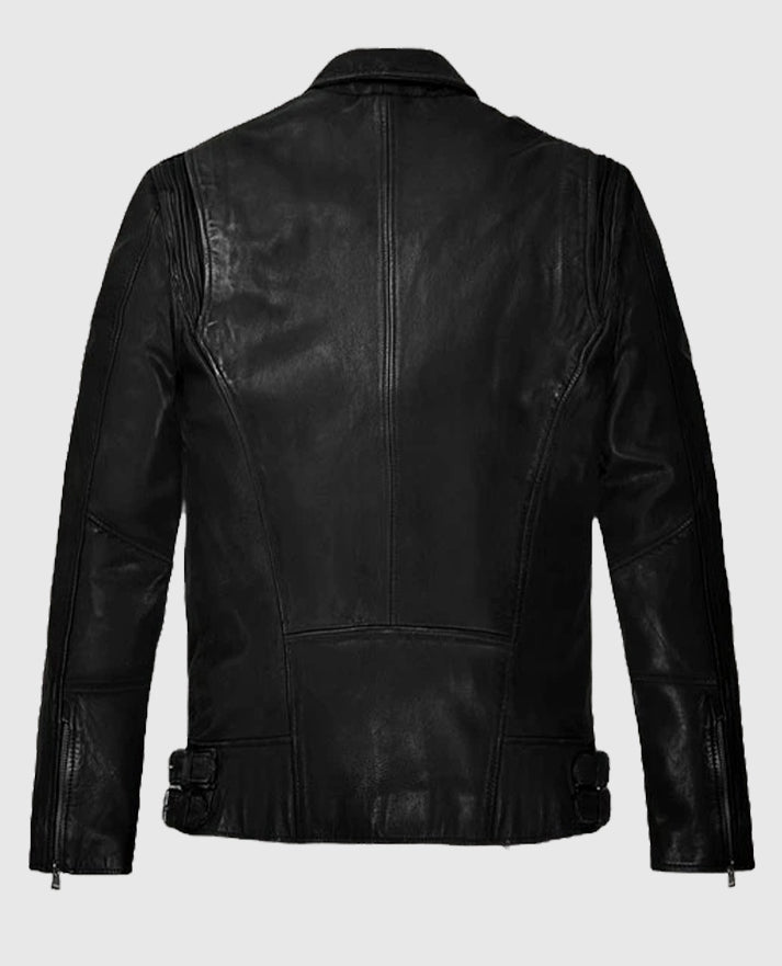 Falcon Black Rider Leather Jacket for Men